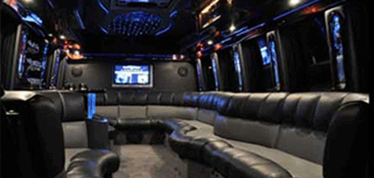 Inside a limousine tour